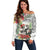 Skeleton Love for Valentine’s Day Off Shoulder Sweater Polynesian Tribal Love Forever