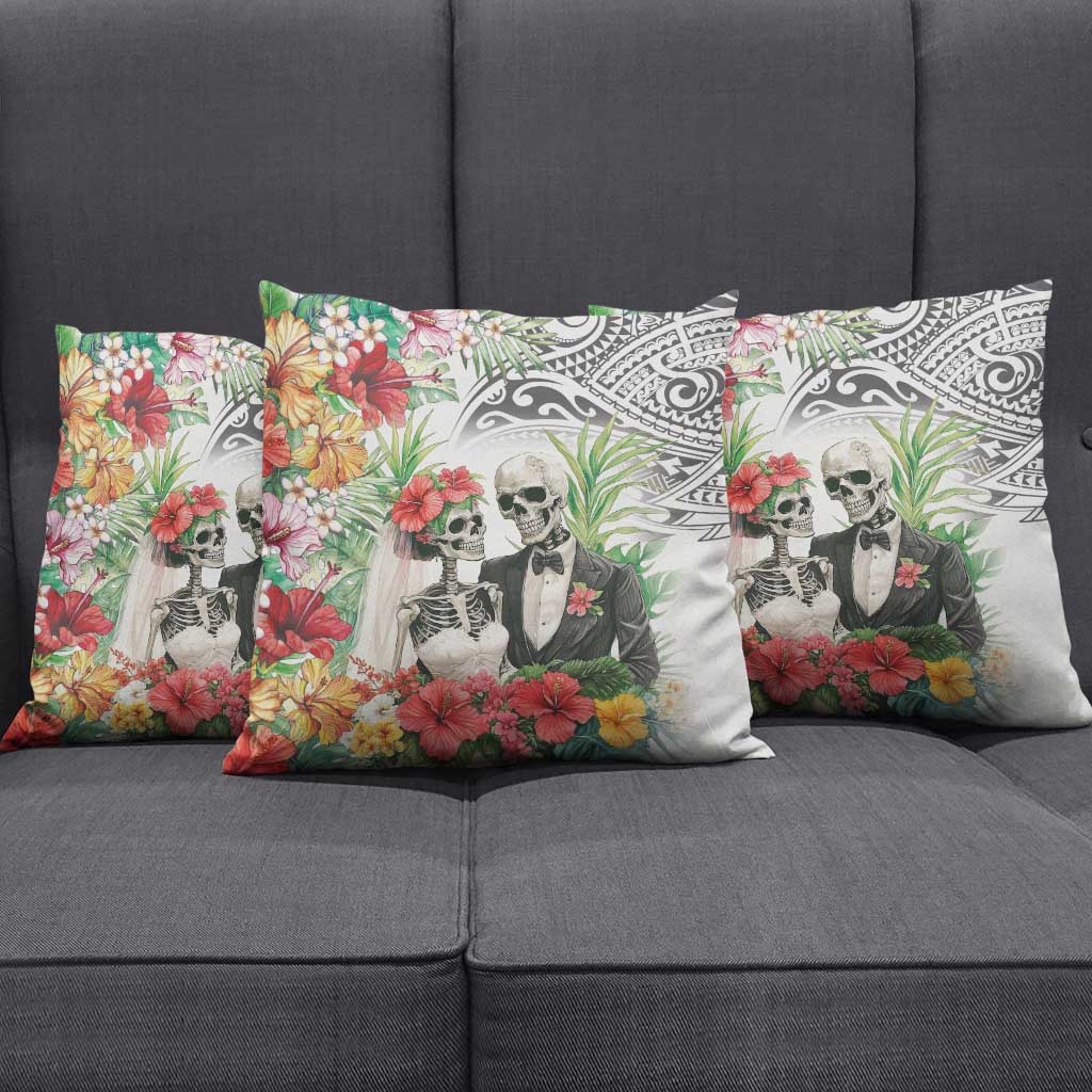 Skeleton Love for Valentine’s Day Pillow Cover Polynesian Tribal Love Forever - Polynesian Pride