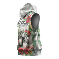 Skeleton Love for Valentine’s Day Sleeveless Hoodie Polynesian Tribal Love Forever - Polynesian Pride