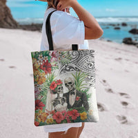 Skeleton Love for Valentine’s Day Tote Bag Polynesian Tribal Love Forever - Polynesian Pride