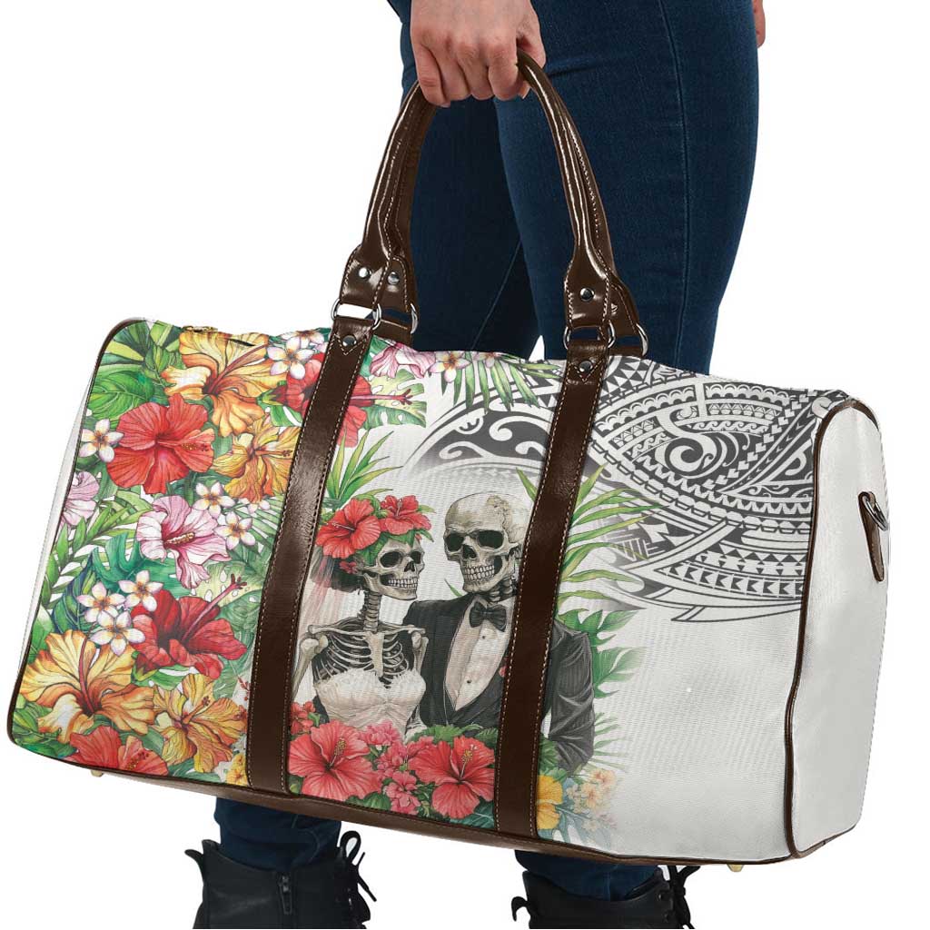 Skeleton Love for Valentine’s Day Travel Bag Polynesian Tribal Love Forever - Polynesian Pride