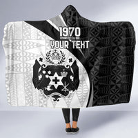 Personalised Tonga Emancipation Day Hooded Blanket Since 1970 Ngatu Tribal Pattern
