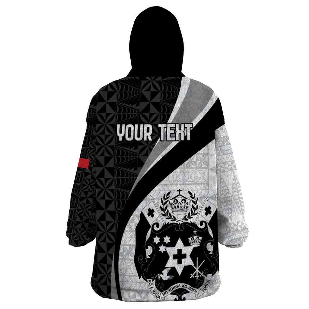 Personalised Tonga Emancipation Day Wearable Blanket Hoodie Since 1970 Ngatu Tribal Pattern LT9 - Polynesian Pride