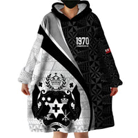 Personalised Tonga Emancipation Day Wearable Blanket Hoodie Since 1970 Ngatu Tribal Pattern LT9 - Polynesian Pride