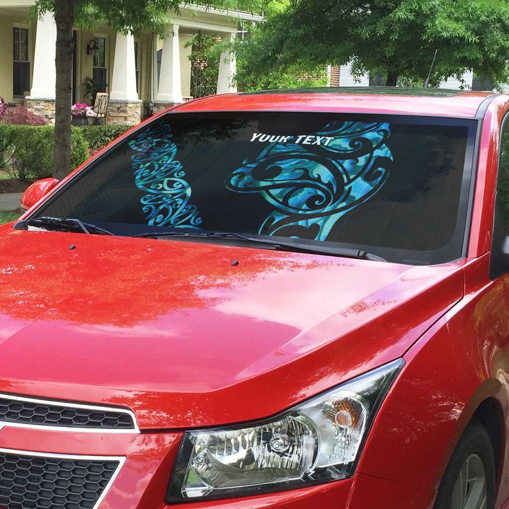 All Black Maori Tribal Tattoo Personalised Auto Sun Shade Polynesian Style - Polynesian Pride