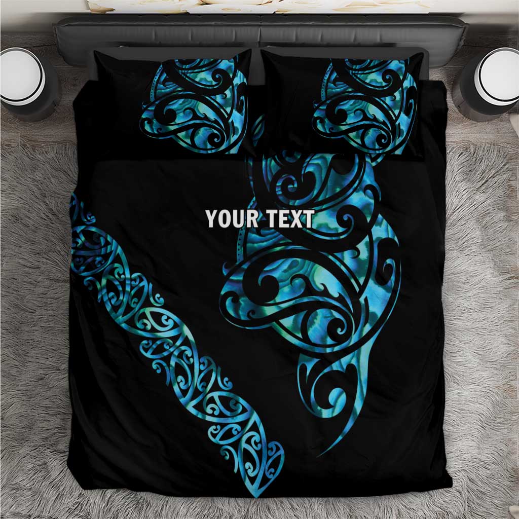 All Black Maori Tribal Tattoo Personalised Bedding Set Polynesian Style