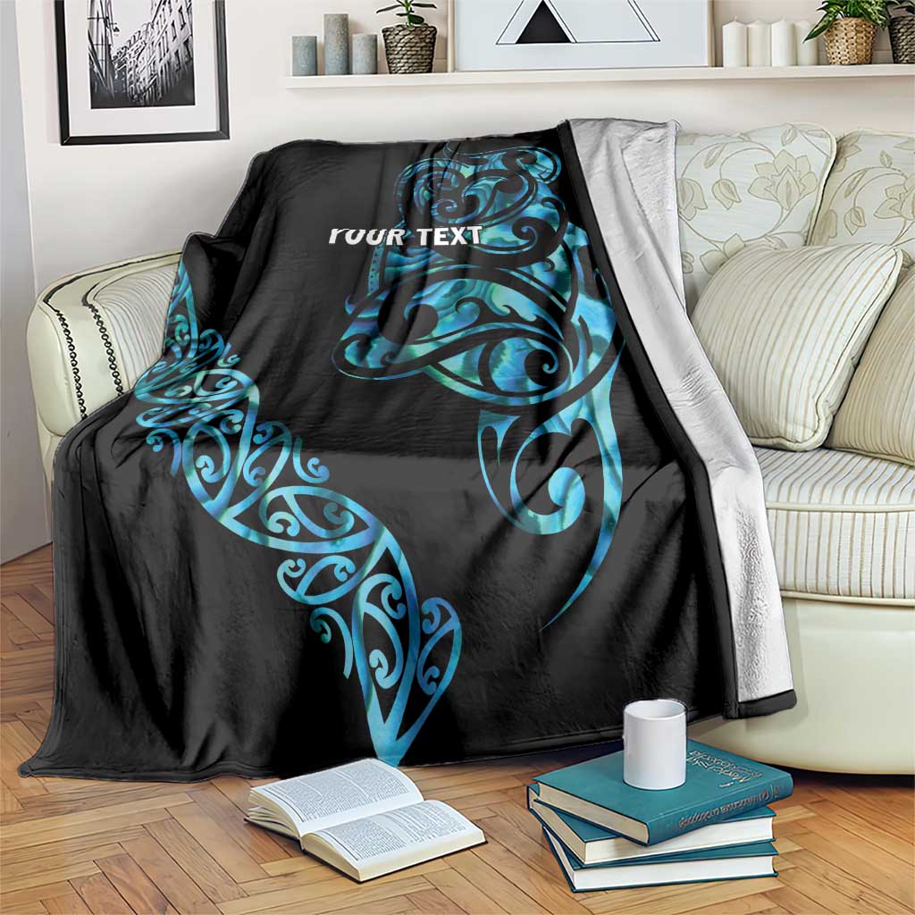 All Black Maori Tribal Tattoo Personalised Blanket Polynesian Style LT9 Black - Polynesian Pride