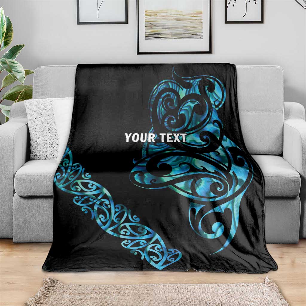 All Black Maori Tribal Tattoo Personalised Blanket Polynesian Style LT9 - Polynesian Pride