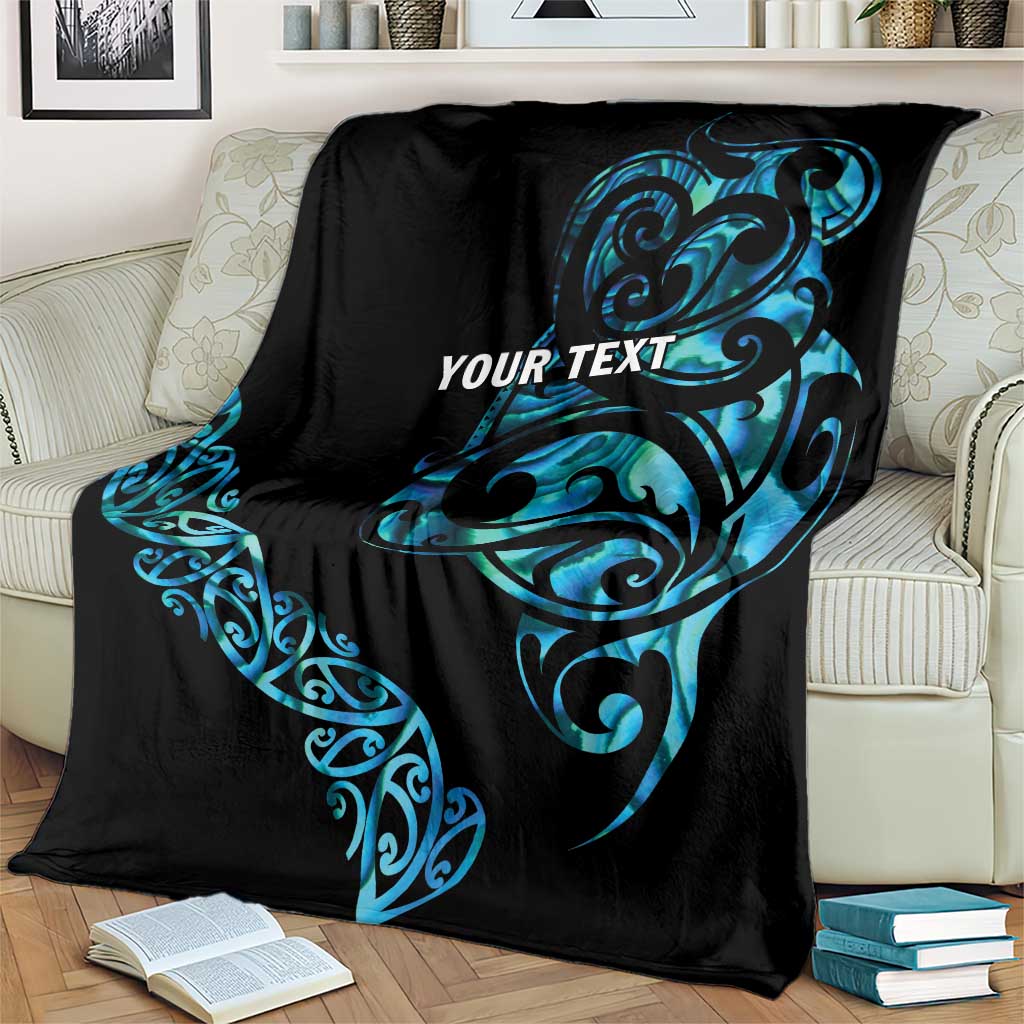 All Black Maori Tribal Tattoo Personalised Blanket Polynesian Style LT9 - Polynesian Pride