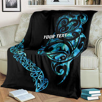 All Black Maori Tribal Tattoo Personalised Blanket Polynesian Style LT9 - Polynesian Pride
