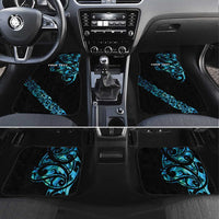 All Black Maori Tribal Tattoo Personalised Car Mats Polynesian Style LT9 Set 4pcs Black - Polynesian Pride