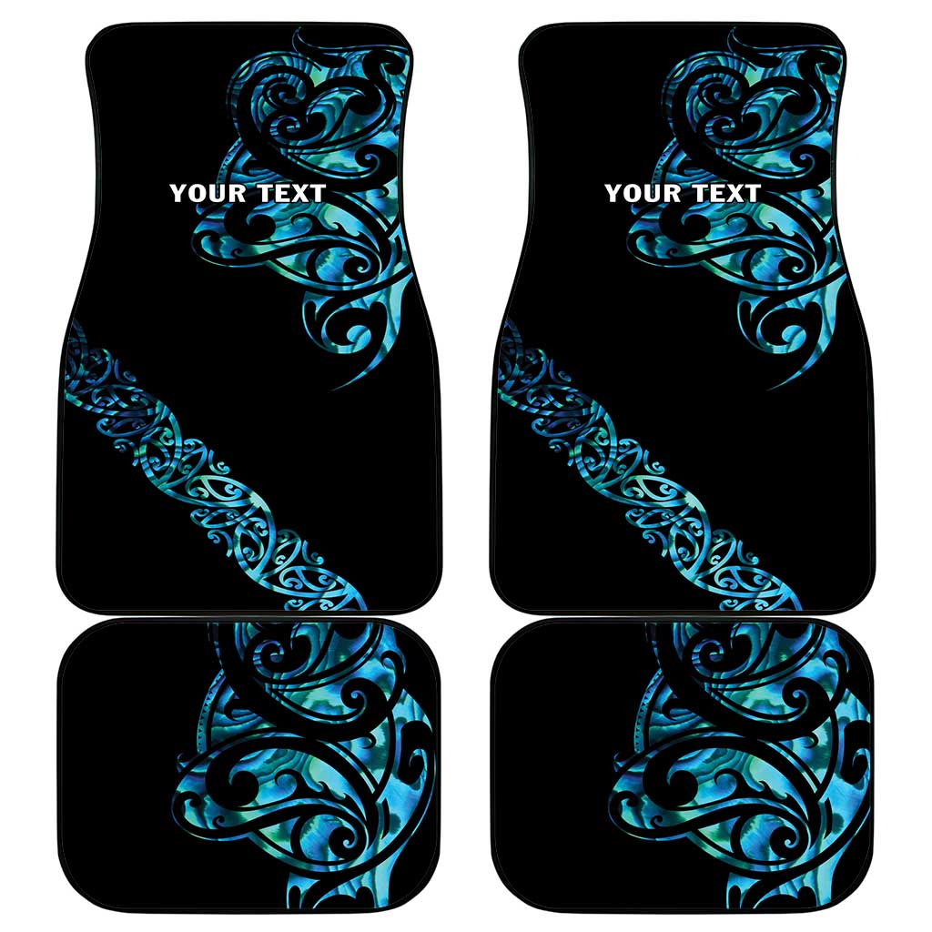 All Black Maori Tribal Tattoo Personalised Car Mats Polynesian Style LT9 - Polynesian Pride