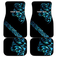 All Black Maori Tribal Tattoo Personalised Car Mats Polynesian Style LT9 - Polynesian Pride
