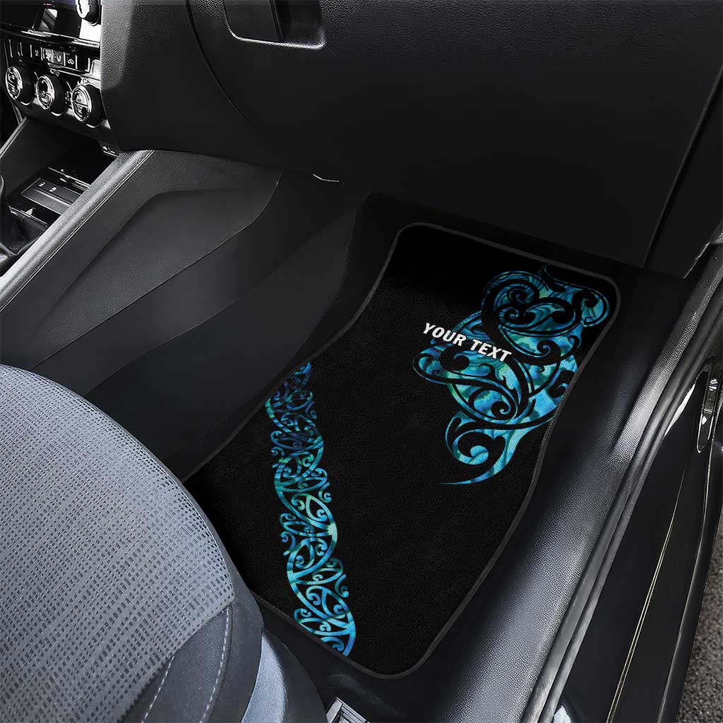 All Black Maori Tribal Tattoo Personalised Car Mats Polynesian Style LT9 - Polynesian Pride