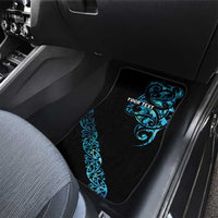 All Black Maori Tribal Tattoo Personalised Car Mats Polynesian Style LT9 - Polynesian Pride