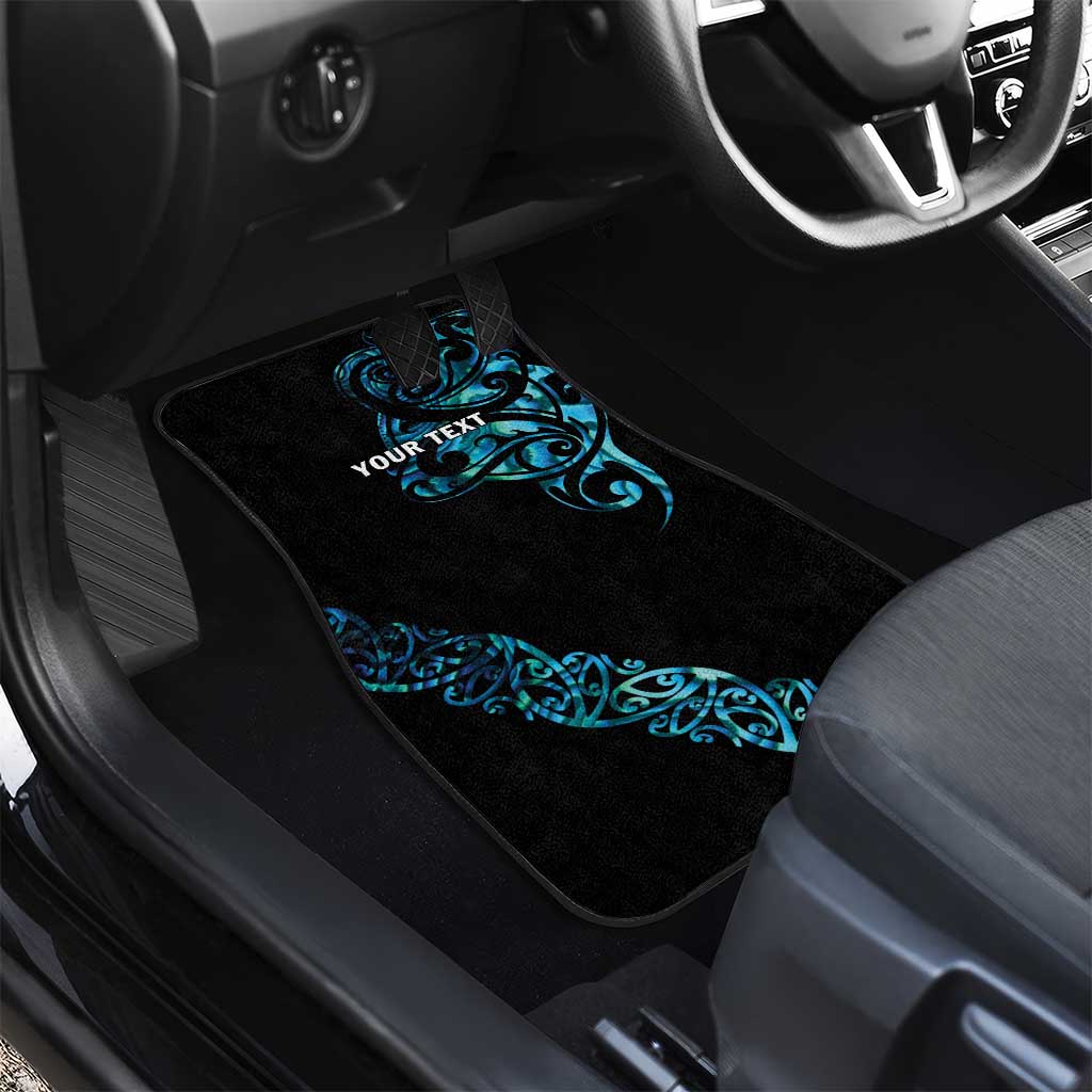 All Black Maori Tribal Tattoo Personalised Car Mats Polynesian Style LT9 - Polynesian Pride