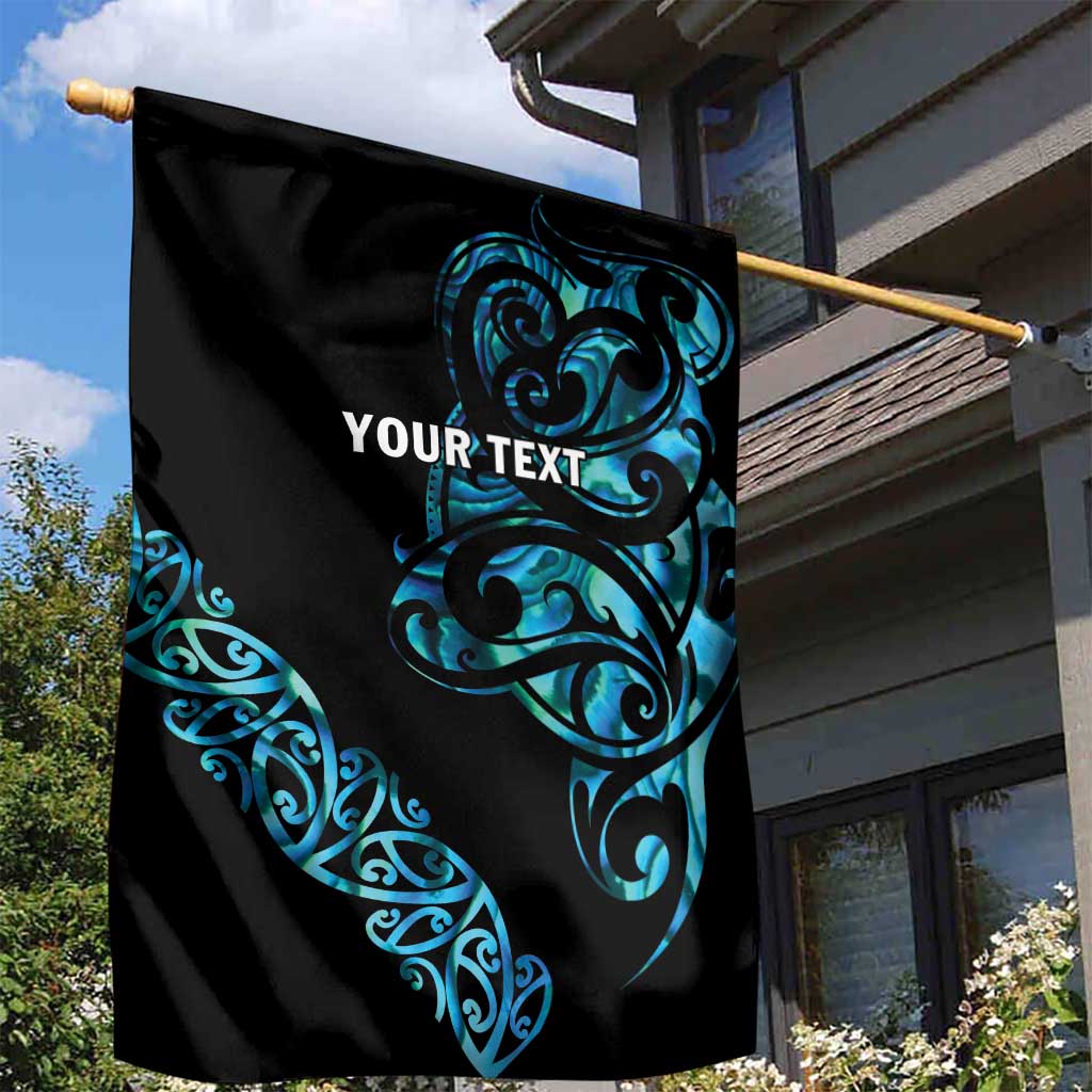 All Black Maori Tribal Tattoo Personalised Garden Flag Polynesian Style
