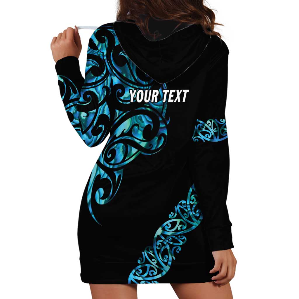 All Black Maori Tribal Tattoo Personalised Hoodie Dress Polynesian Style