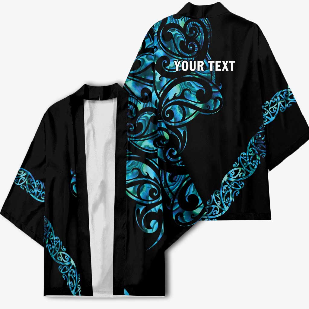 All Black Maori Tribal Tattoo Personalised Kimono Polynesian Style - Polynesian Pride