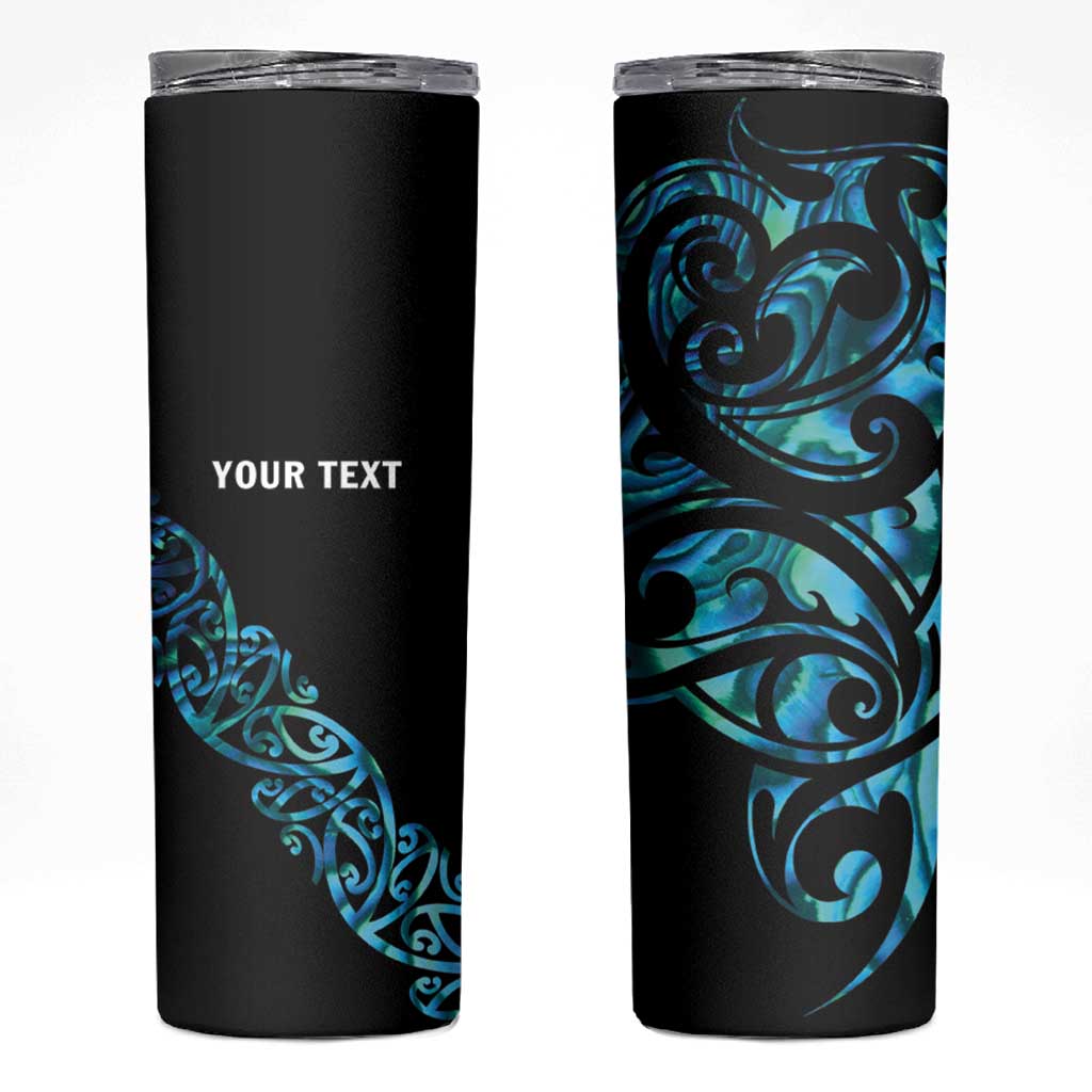 All Black Maori Tribal Tattoo Personalised Skinny Tumbler Polynesian Style LT9 Black - Polynesian Pride