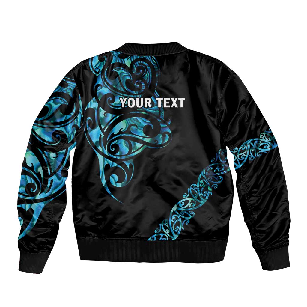 All Black Maori Tribal Tattoo Personalised Sleeve Zip Bomber Jacket Polynesian Style LT9 - Polynesian Pride