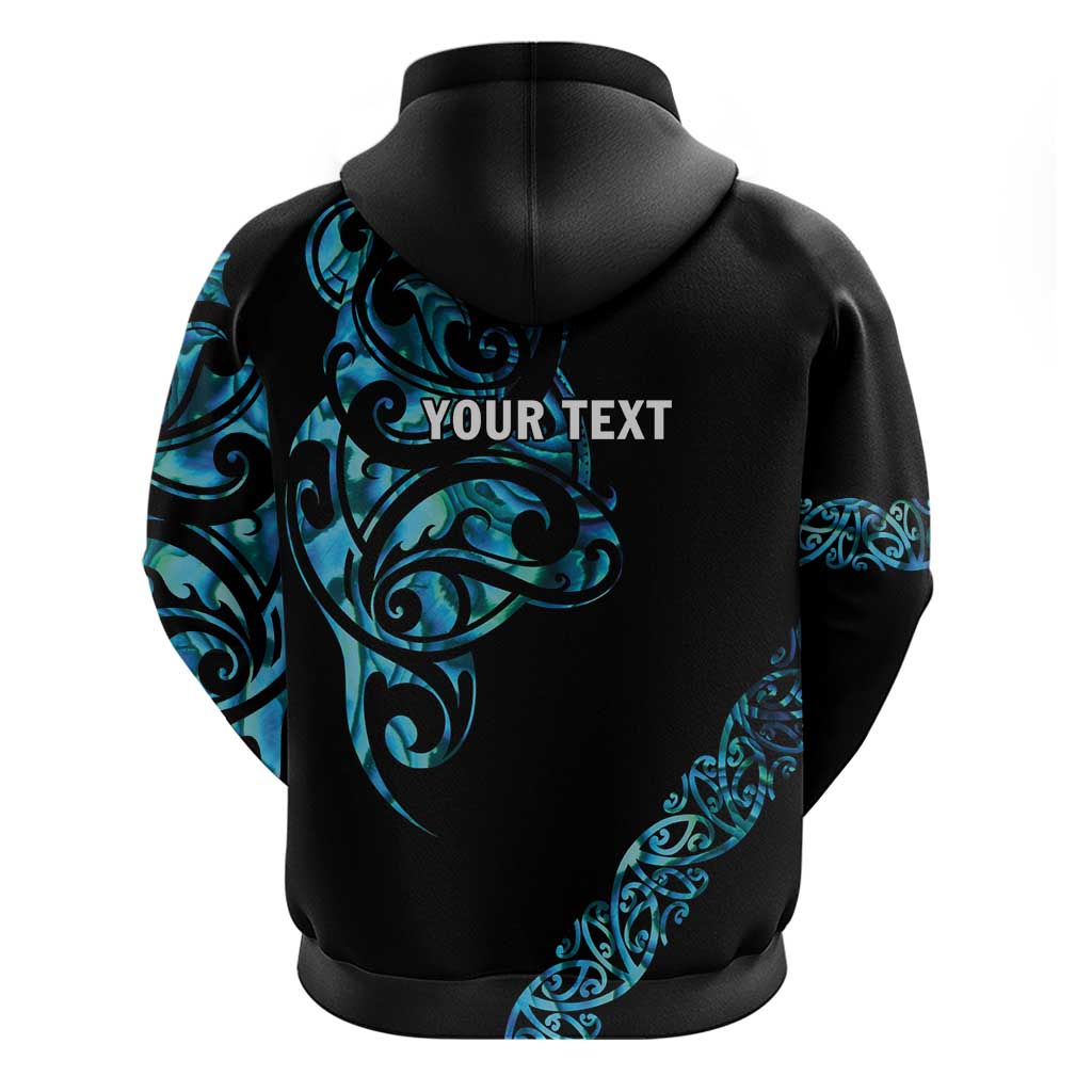 All Black Maori Tribal Tattoo Personalised Zip Hoodie Polynesian Style
