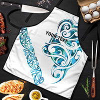 All White Maori Tribal Tattoo Personalised Apron Polynesian Style - Polynesian Pride