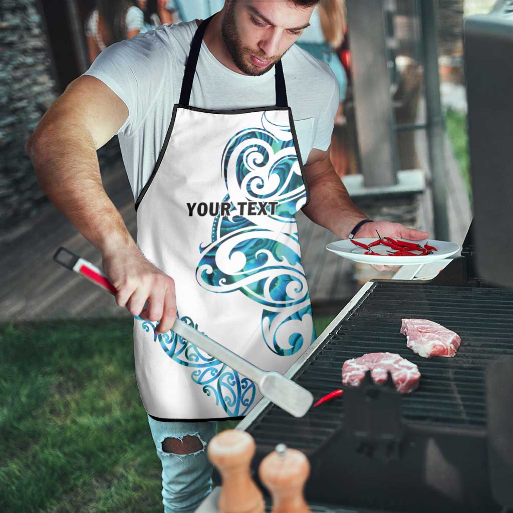 All White Maori Tribal Tattoo Personalised Apron Polynesian Style - Polynesian Pride
