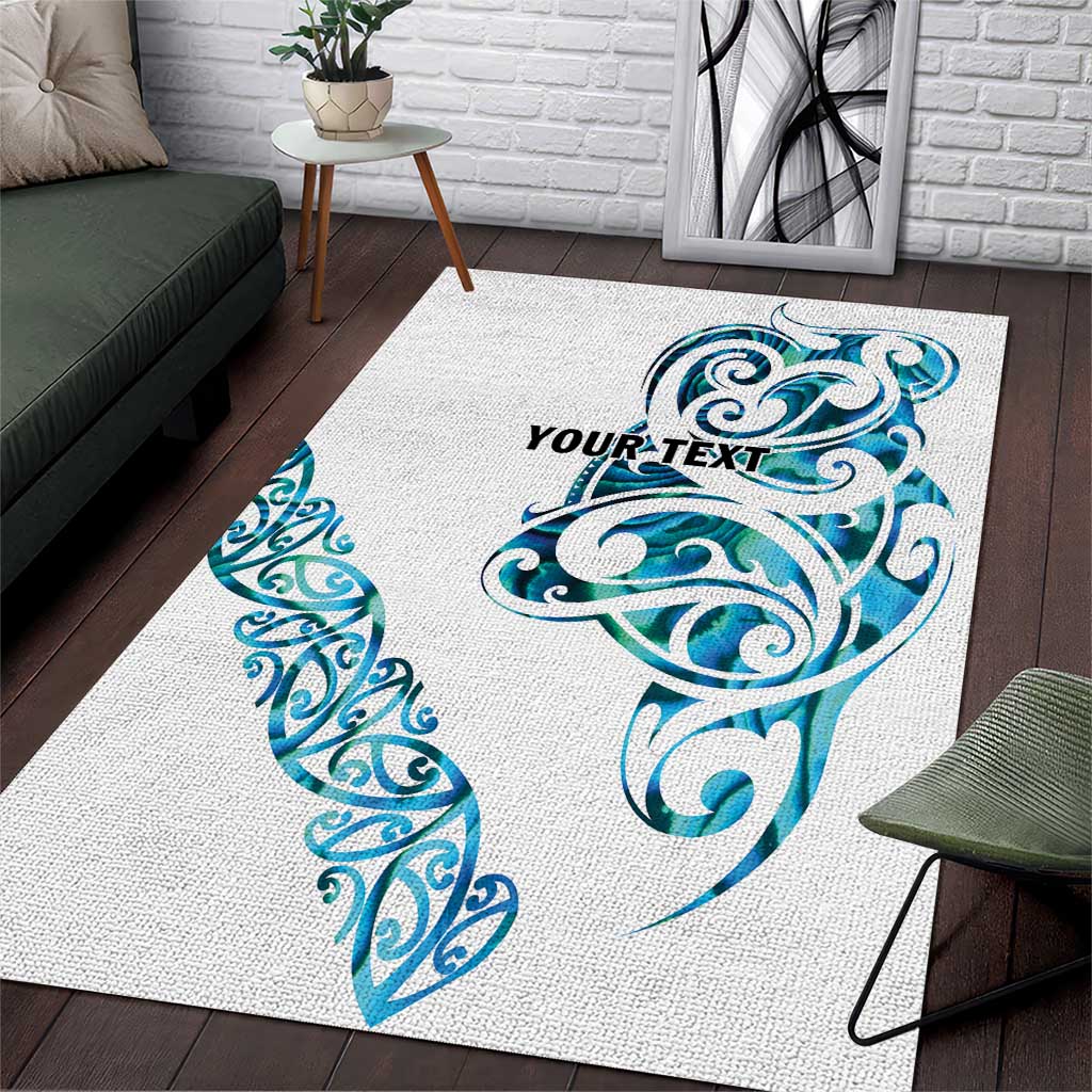 All White Maori Tribal Tattoo Personalised Area Rug Polynesian Style LT9 White - Polynesian Pride