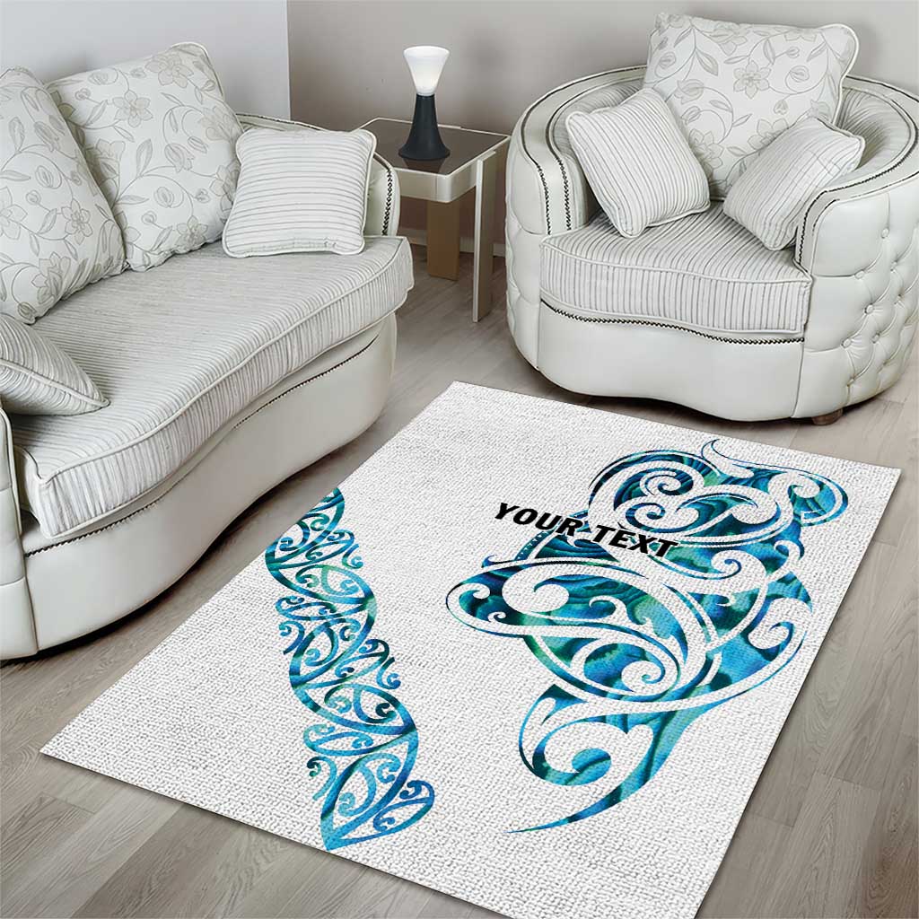 All White Maori Tribal Tattoo Personalised Area Rug Polynesian Style LT9 - Polynesian Pride