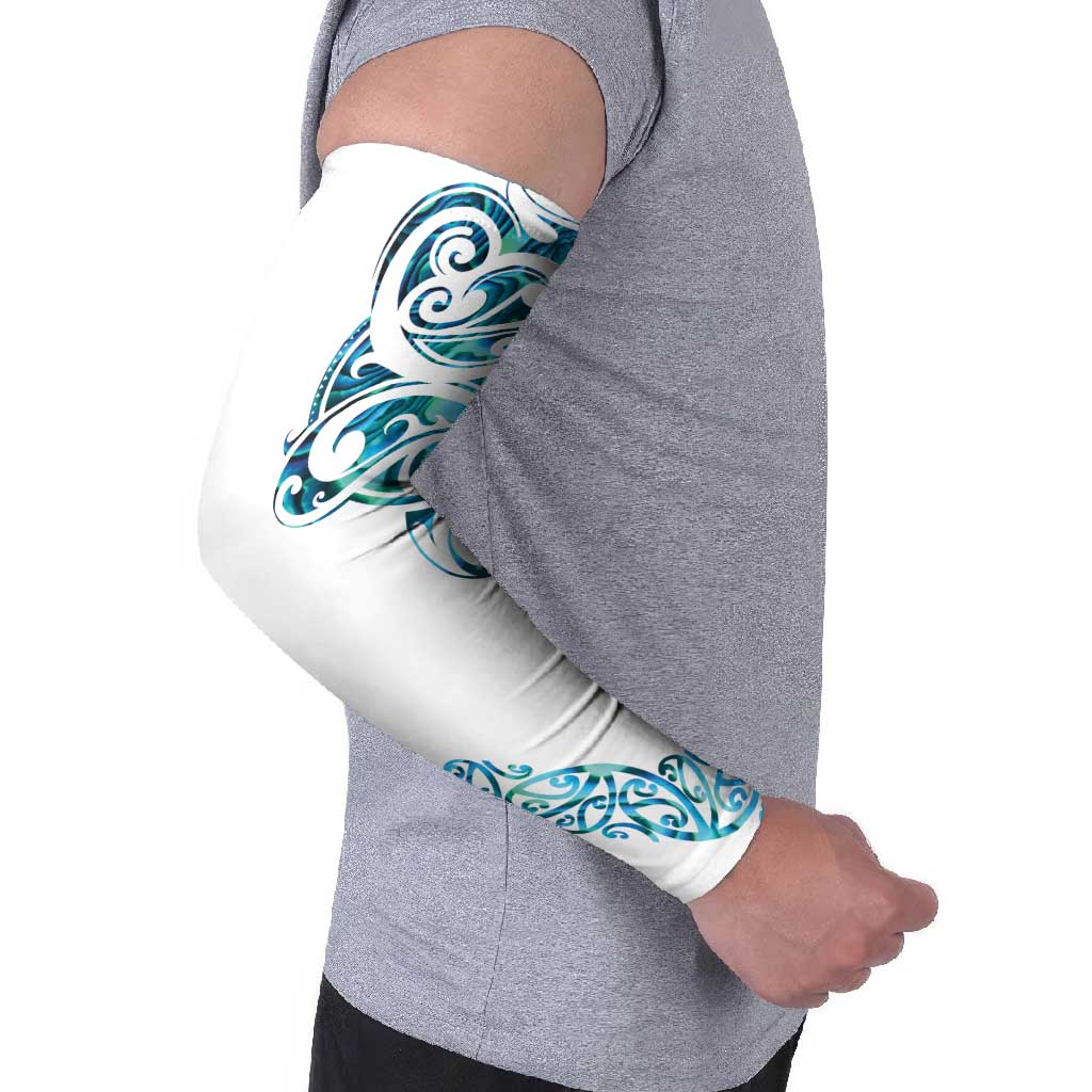 All White Maori Tribal Tattoo Personalised Arm Sleeves Polynesian Style - Polynesian Pride