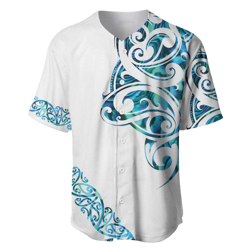 All White Maori Tribal Tattoo Personalised Baseball Jersey Polynesian Style LT9 White - Polynesian Pride
