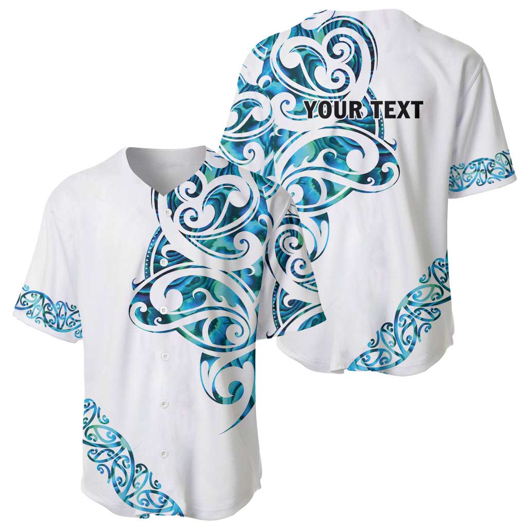All White Maori Tribal Tattoo Personalised Baseball Jersey Polynesian Style LT9 - Polynesian Pride