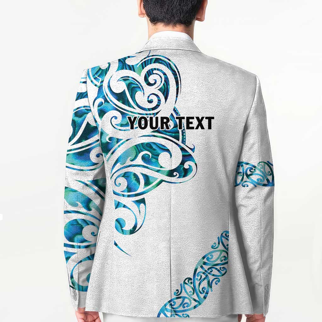 All White Maori Tribal Tattoo Personalised Blazer Polynesian Style LT9 - Polynesian Pride