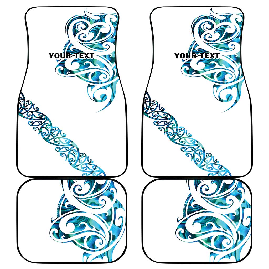 All White Maori Tribal Tattoo Personalised Car Mats Polynesian Style LT9 - Polynesian Pride