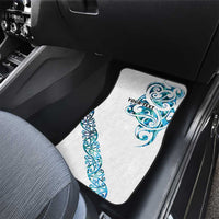 All White Maori Tribal Tattoo Personalised Car Mats Polynesian Style LT9 - Polynesian Pride