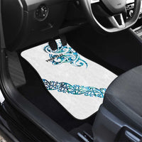 All White Maori Tribal Tattoo Personalised Car Mats Polynesian Style LT9 - Polynesian Pride
