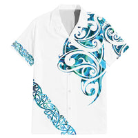 All White Maori Tribal Tattoo Personalised Family Matching Mermaid Dress and Hawaiian Shirt Polynesian Style