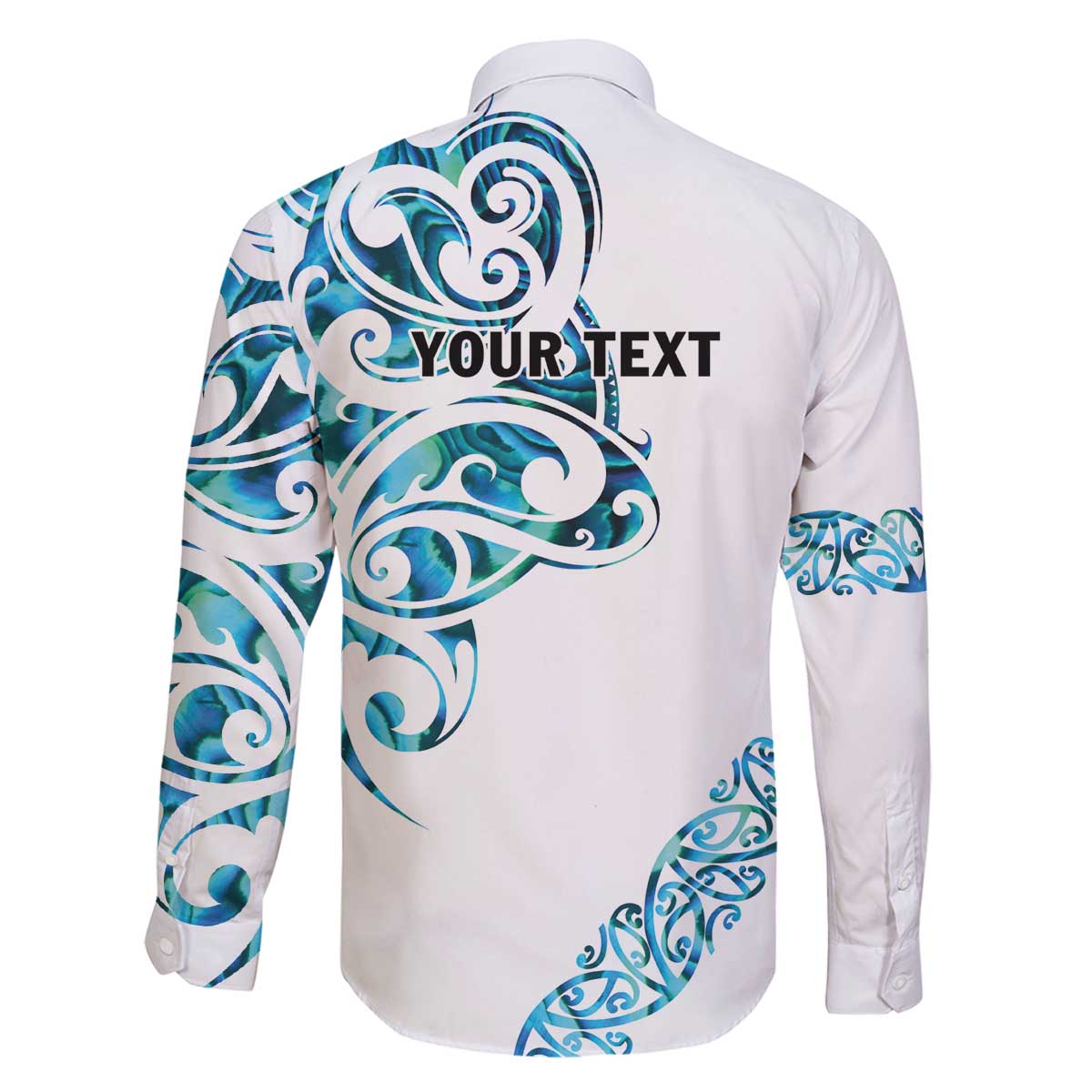 All White Maori Tribal Tattoo Personalised Family Matching Off The Shoulder Long Sleeve Dress and Hawaiian Shirt Polynesian Style LT9 - Polynesian Pride