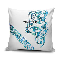 All White Maori Tribal Tattoo Personalised Pillow Cover Polynesian Style LT9 White - Polynesian Pride