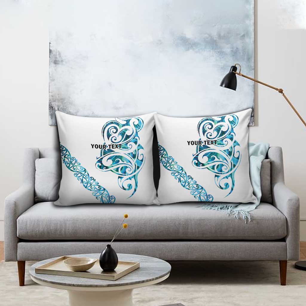 All White Maori Tribal Tattoo Personalised Pillow Cover Polynesian Style LT9 - Polynesian Pride