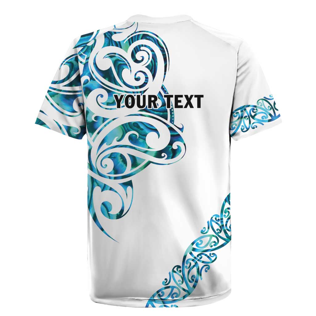 All White Maori Tribal Tattoo Personalised Rugby Jersey Polynesian Style LT9 - Polynesian Pride