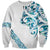 All White Maori Tribal Tattoo Personalised Sweatshirt Polynesian Style