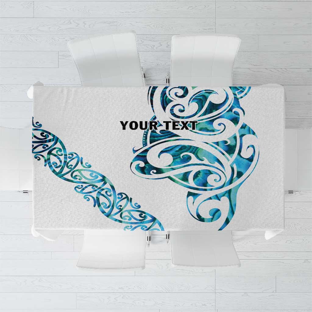 All White Maori Tribal Tattoo Personalised Tablecloth Polynesian Style LT9 White - Polynesian Pride