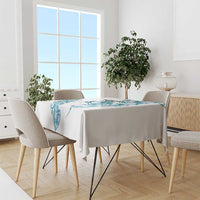 All White Maori Tribal Tattoo Personalised Tablecloth Polynesian Style LT9 - Polynesian Pride