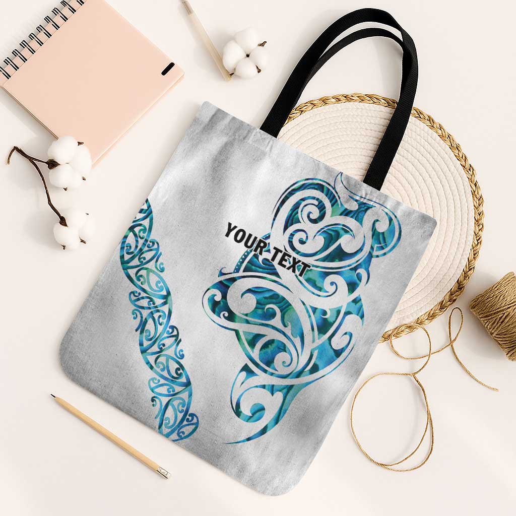 All White Maori Tribal Tattoo Personalised Tote Bag Polynesian Style - Polynesian Pride