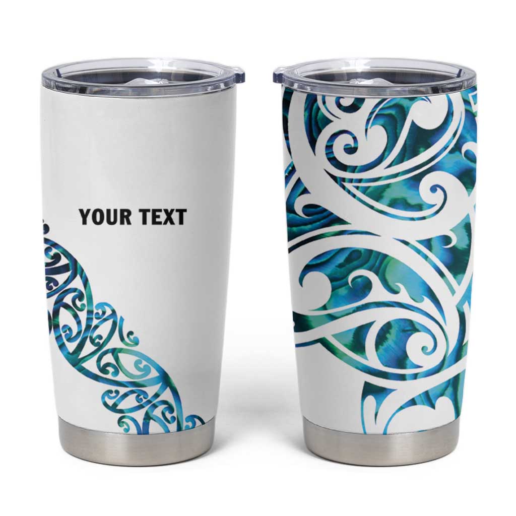 All White Maori Tribal Tattoo Personalised Tumbler Cup Polynesian Style LT9 White - Polynesian Pride