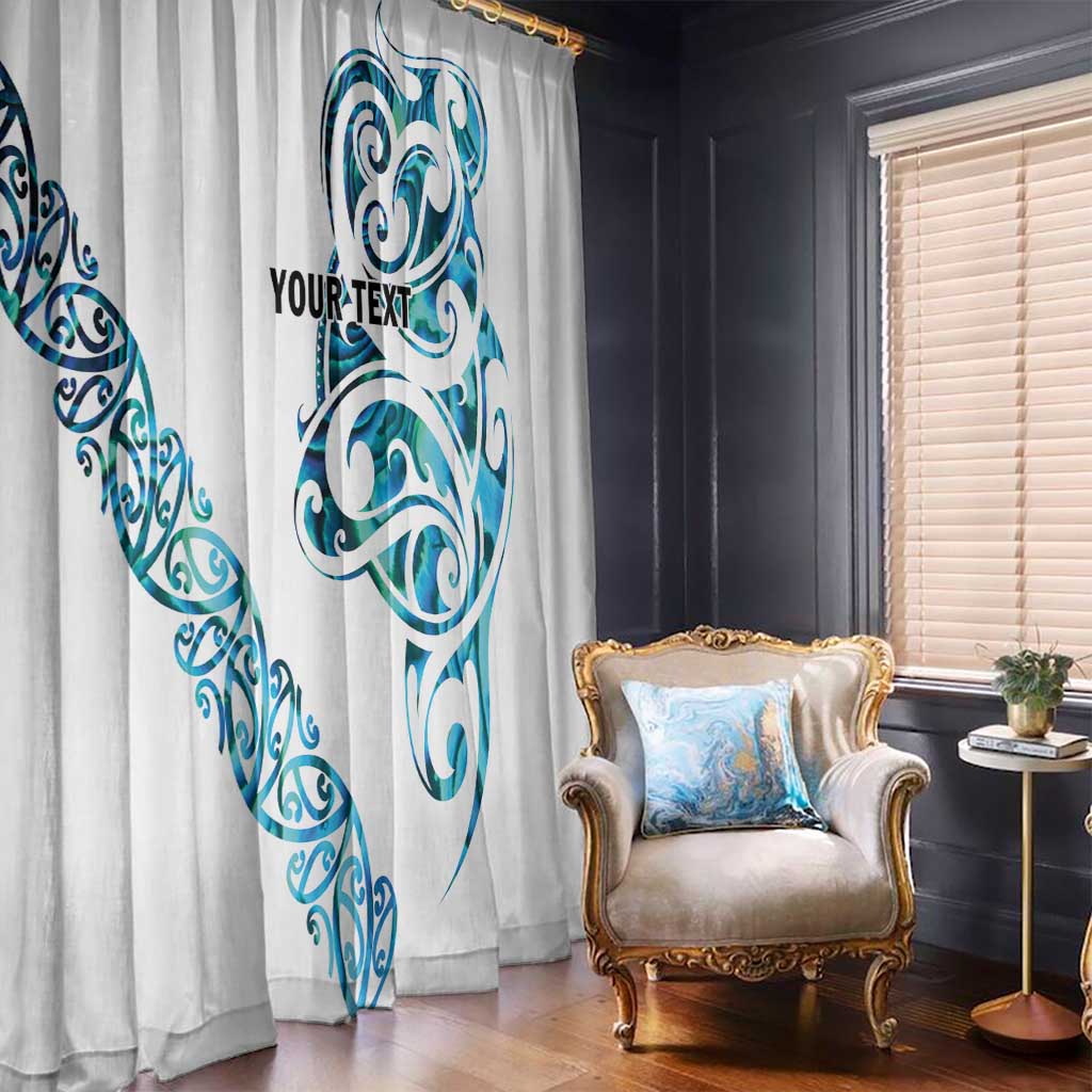 All White Maori Tribal Tattoo Personalised Window Curtain Polynesian Style LT9 - Polynesian Pride