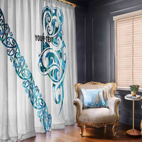 All White Maori Tribal Tattoo Personalised Window Curtain Polynesian Style LT9 - Polynesian Pride