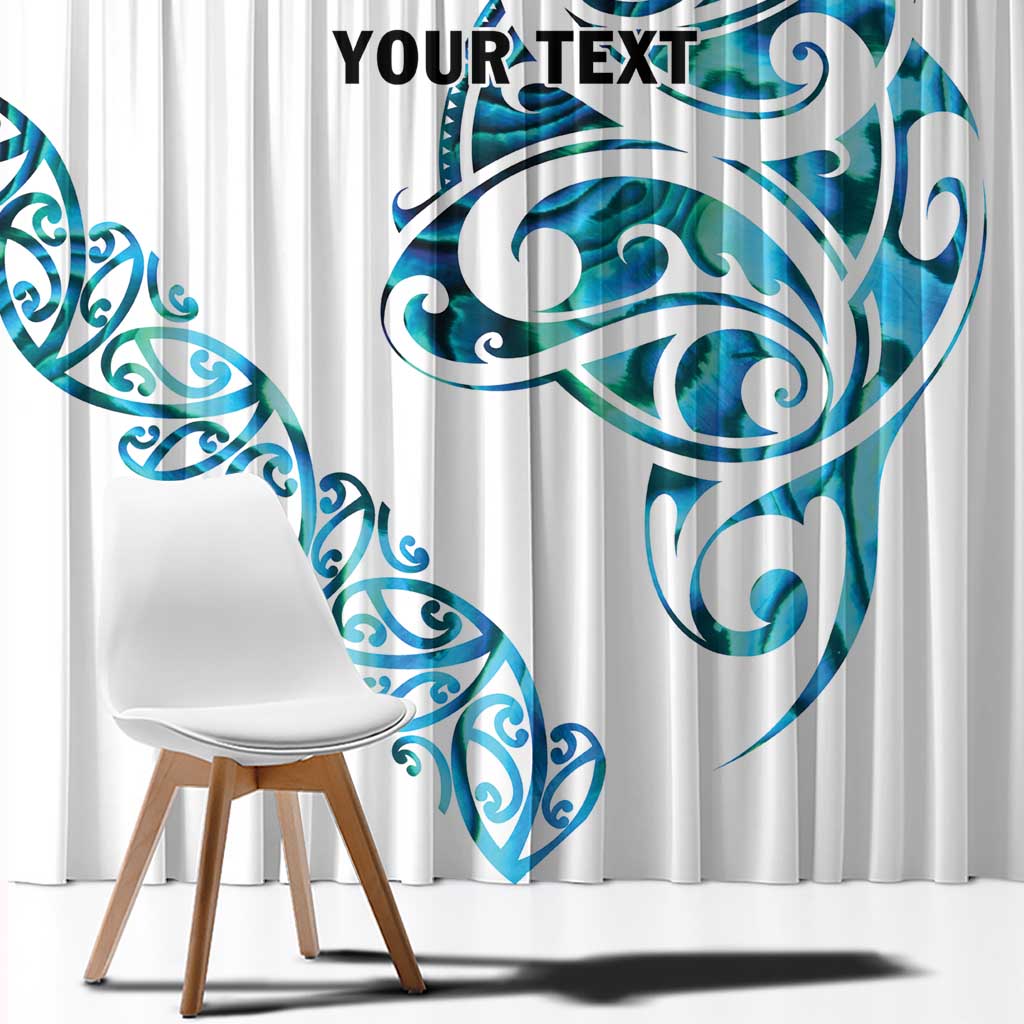 All White Maori Tribal Tattoo Personalised Window Curtain Polynesian Style LT9 - Polynesian Pride